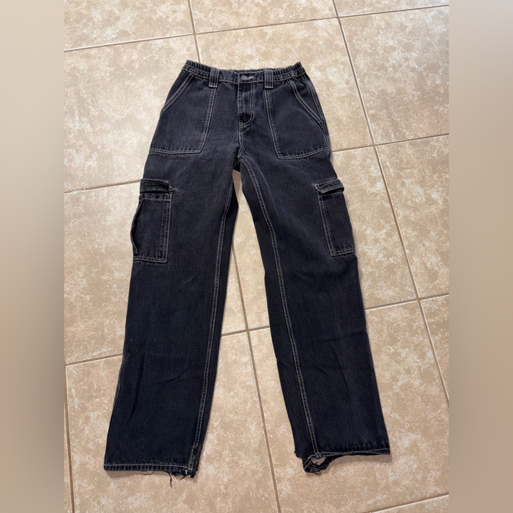 Fashion Nova Dark Gray Denim Pants